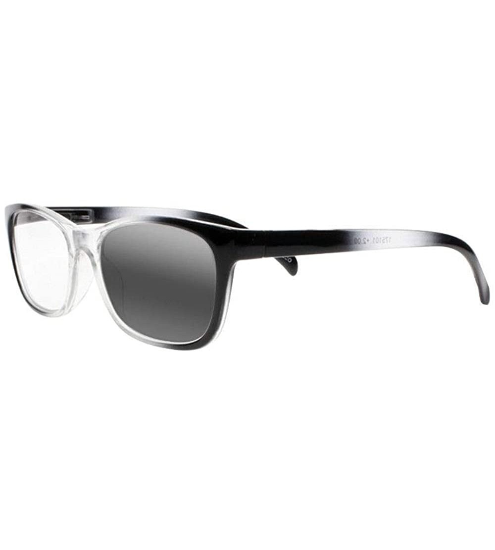 Rectangular Mens Classic Tinted Gradient Nerd Transition Photochromic Bifocal Reading Glasses UV400 Sunglasses - Black - C918...