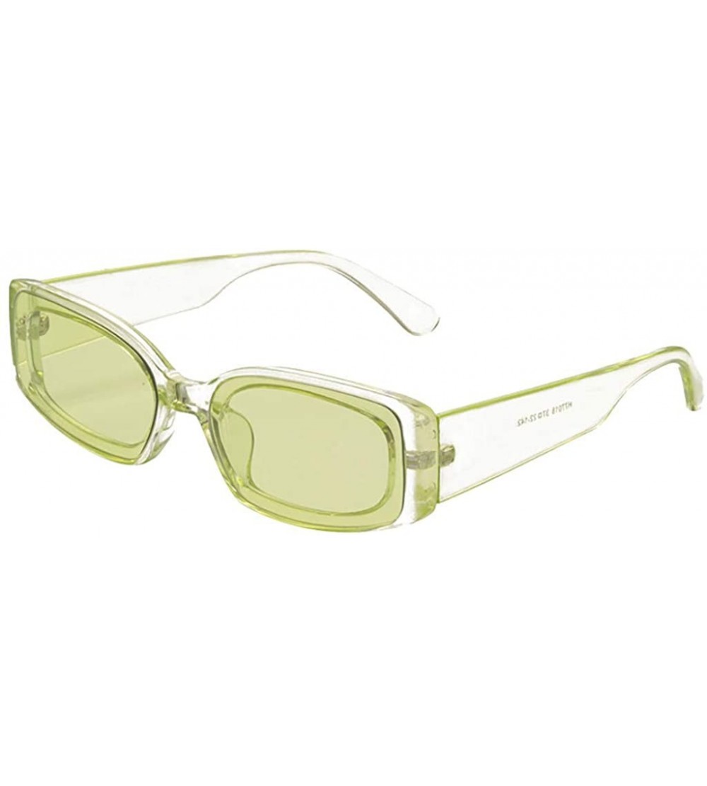 Square Fashion Goggles Square Sunglasses GorNorriss - Green Lens/Green Frame - CM18QL5MST2 $15.58