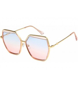 Sport Vintage style Irregular Sunglasses for Men or Women metal PC UV400 Sunglasses - Gold Pink - C918SARWOY9 $38.85