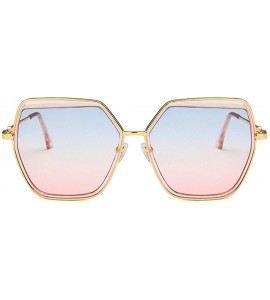 Sport Vintage style Irregular Sunglasses for Men or Women metal PC UV400 Sunglasses - Gold Pink - C918SARWOY9 $38.85