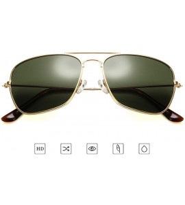 Square Vintage Classic Square Sunglasses Men Women Metal Frame Sun glasses - Black/Grey - CB197QK20QT $19.06