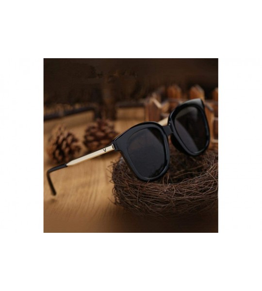 Aviator 2019 New Fashion New Sunglasses Women Brand Designer Big Frame C5 - C5 - CY18YZW9QHU $17.75