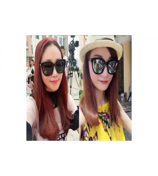 Aviator 2019 New Fashion New Sunglasses Women Brand Designer Big Frame C5 - C5 - CY18YZW9QHU $17.75