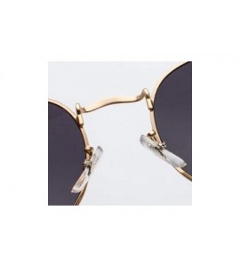 Round Round Retro Sunglasses Women Luxury Glasses Women/Men Small Mirror Oculos De Sol Gafas UV400 - Goldblue - CQ199CH8NG7 $...