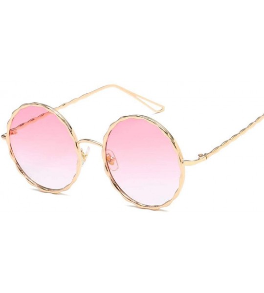 Aviator Fashion Round Sunglasses Women Spiral Pattern Metal Sun Glasses Women Eyewear 3 - 7 - CJ18YZWWO6W $17.33