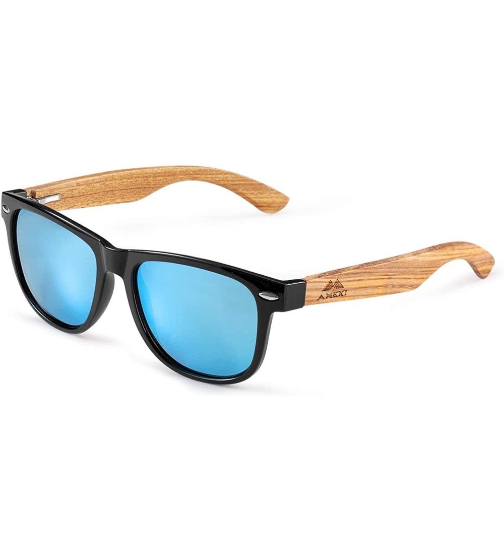 Wayfarer Polarized Sunglasses Driving protection - Light Blue - C219COEMXO8 $32.27