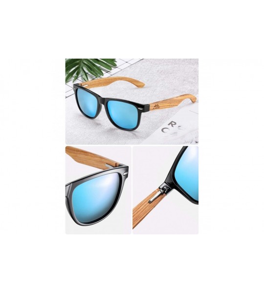 Wayfarer Polarized Sunglasses Driving protection - Light Blue - C219COEMXO8 $32.27