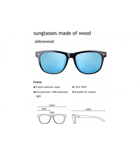 Wayfarer Polarized Sunglasses Driving protection - Light Blue - C219COEMXO8 $32.27