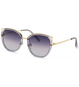 Aviator New fashion polarized sunglasses - metal coated half frame UV protection sunglasses - B - CX18SMR6C9O $83.04