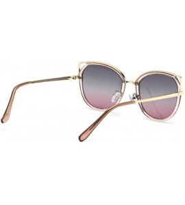 Aviator New fashion polarized sunglasses - metal coated half frame UV protection sunglasses - B - CX18SMR6C9O $83.04