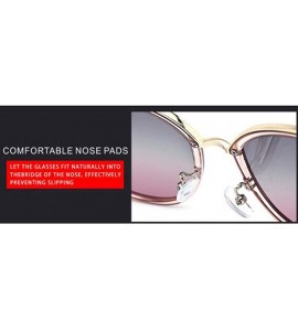 Aviator New fashion polarized sunglasses - metal coated half frame UV protection sunglasses - B - CX18SMR6C9O $83.04