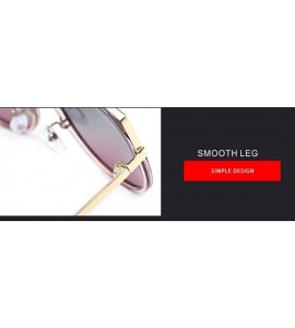 Aviator New fashion polarized sunglasses - metal coated half frame UV protection sunglasses - B - CX18SMR6C9O $83.04