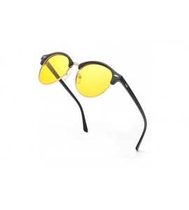 Round Night-driving Glasses for Men Women - Anti-Glare Polarized Yellow Lens Night-vision Glasses for Driving - C618UW0QG3U $...