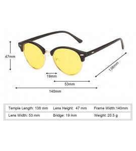 Round Night-driving Glasses for Men Women - Anti-Glare Polarized Yellow Lens Night-vision Glasses for Driving - C618UW0QG3U $...