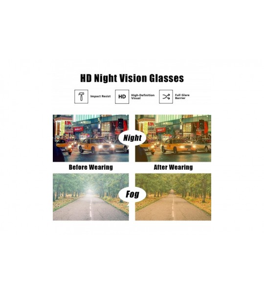 Round Night-driving Glasses for Men Women - Anti-Glare Polarized Yellow Lens Night-vision Glasses for Driving - C618UW0QG3U $...