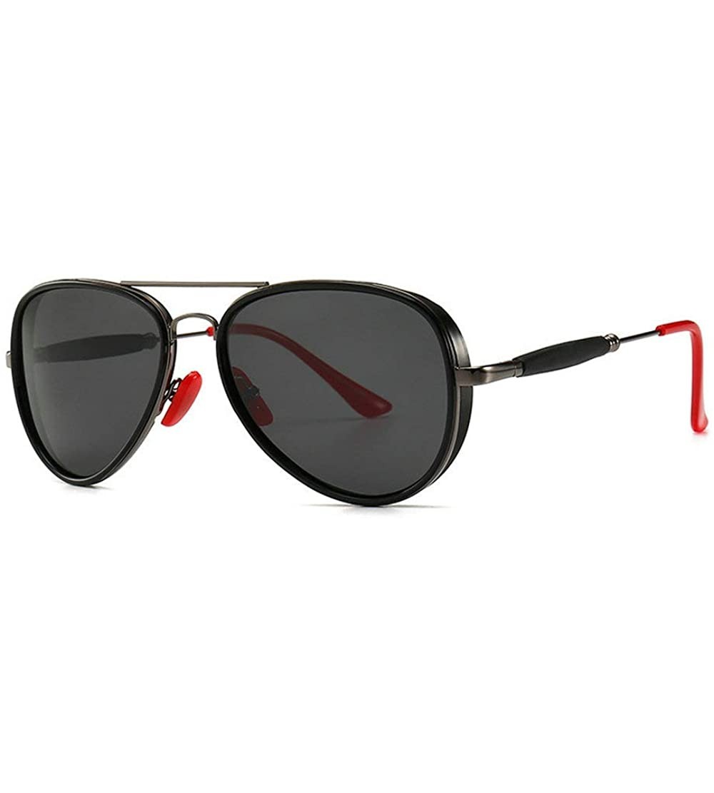 Goggle Polarized Sunglasses Glasses Gradient Goggles - Black&gray - CB18NUAIQOE $26.83