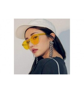 Round Unisex Fashion Candy Colors Round Outdoor Sunglasses - Yellow - CR199X9U8DW $30.13