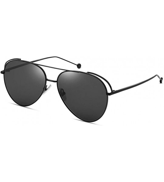 Cat Eye Round Fashion Sunglasses for Women Men Aviator Metal Mirror Sunglasses - C30 - CJ18QZGCU48 $18.72