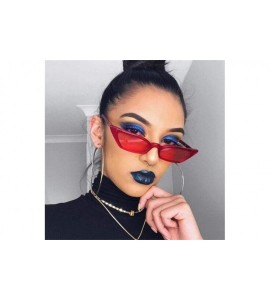 Cat Eye Vintage Sunglasses Women Cat Eye Sun Glasses Retro Small Red ladies Sunglass - Csilver - CH18WZTQAY0 $46.69