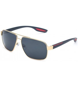 Aviator Classic Polarized Men's Sunglasses- Vintage Framed Sunglasses Men's Sunglasses - C - CL18SL5ECG8 $81.83