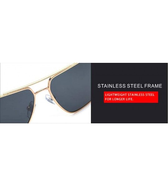 Aviator Classic Polarized Men's Sunglasses- Vintage Framed Sunglasses Men's Sunglasses - C - CL18SL5ECG8 $81.83