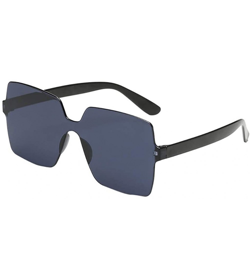 Rectangular Unisex Fashion No Frame Square Sunglasses Sexy Retro Driviing Sunglasses Women Trendy Glassess - D - C9196IYLHOT ...