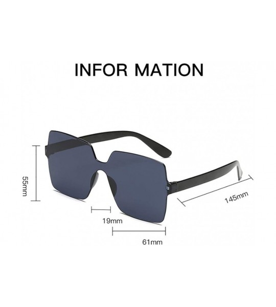 Rectangular Unisex Fashion No Frame Square Sunglasses Sexy Retro Driviing Sunglasses Women Trendy Glassess - D - C9196IYLHOT ...