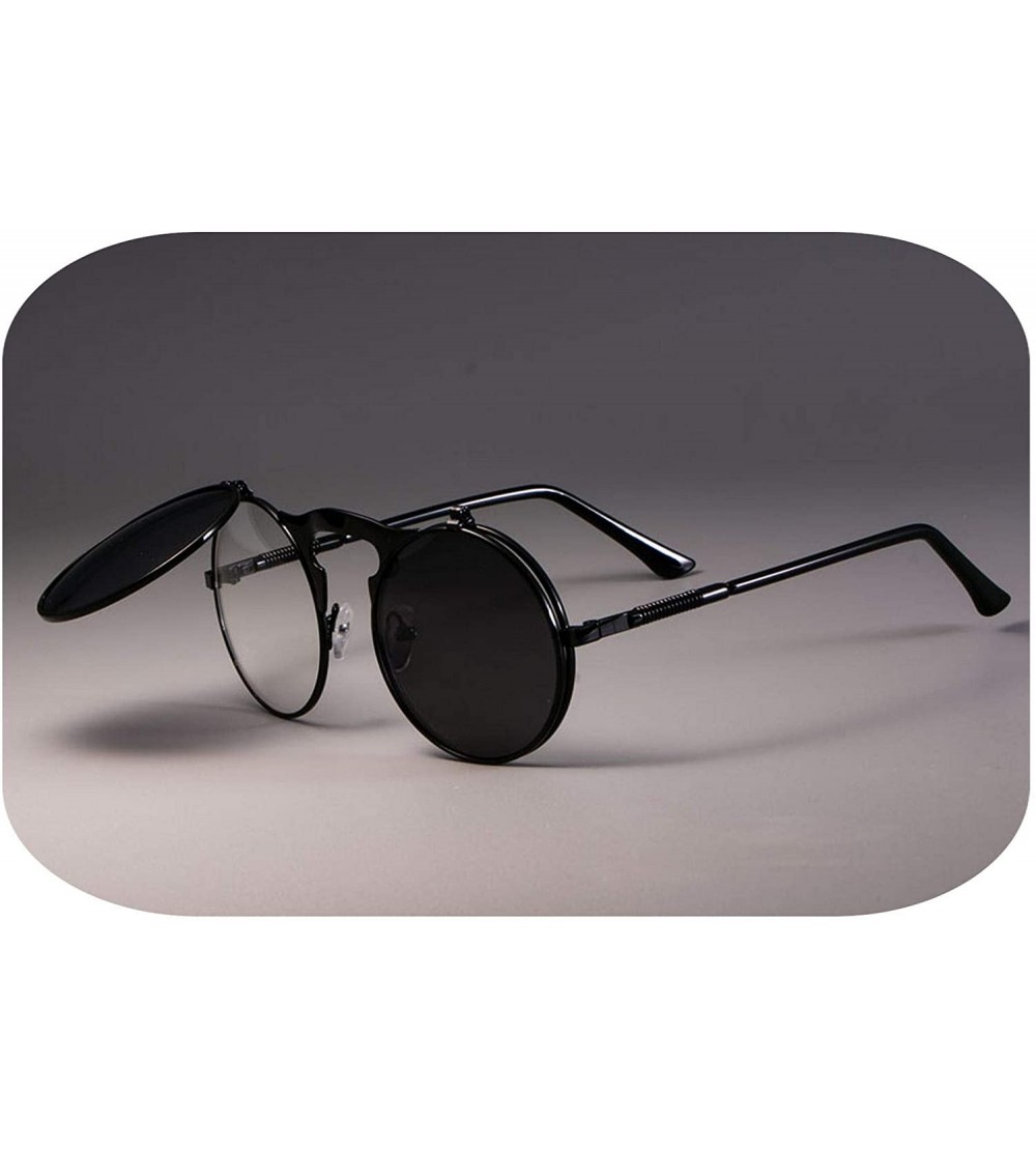 Oval 3057 STEAMPUNK Metal Round Sunglasses Men Women Retro CIRCLE SUN GLASSES Fashion Eyewear Shades UV Protection - CA197A23...