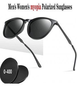 Round 2020 New Women's TR Myopia Polarized Sunglasses Metal Round Frame Men's Outdoor Driving Sunglasses - C81945WKYSZ $33.86