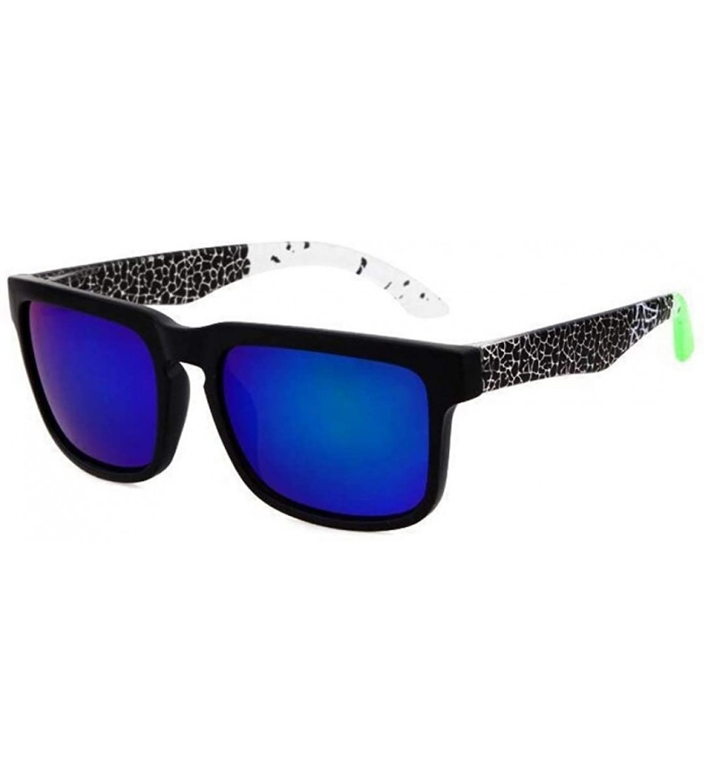 Square Sunglasses Men's Sun glasses Reflective Coating Square Spied For Men Rectangle Eyewear Oculos De Sol UV400 - CV18R5Q4Y...