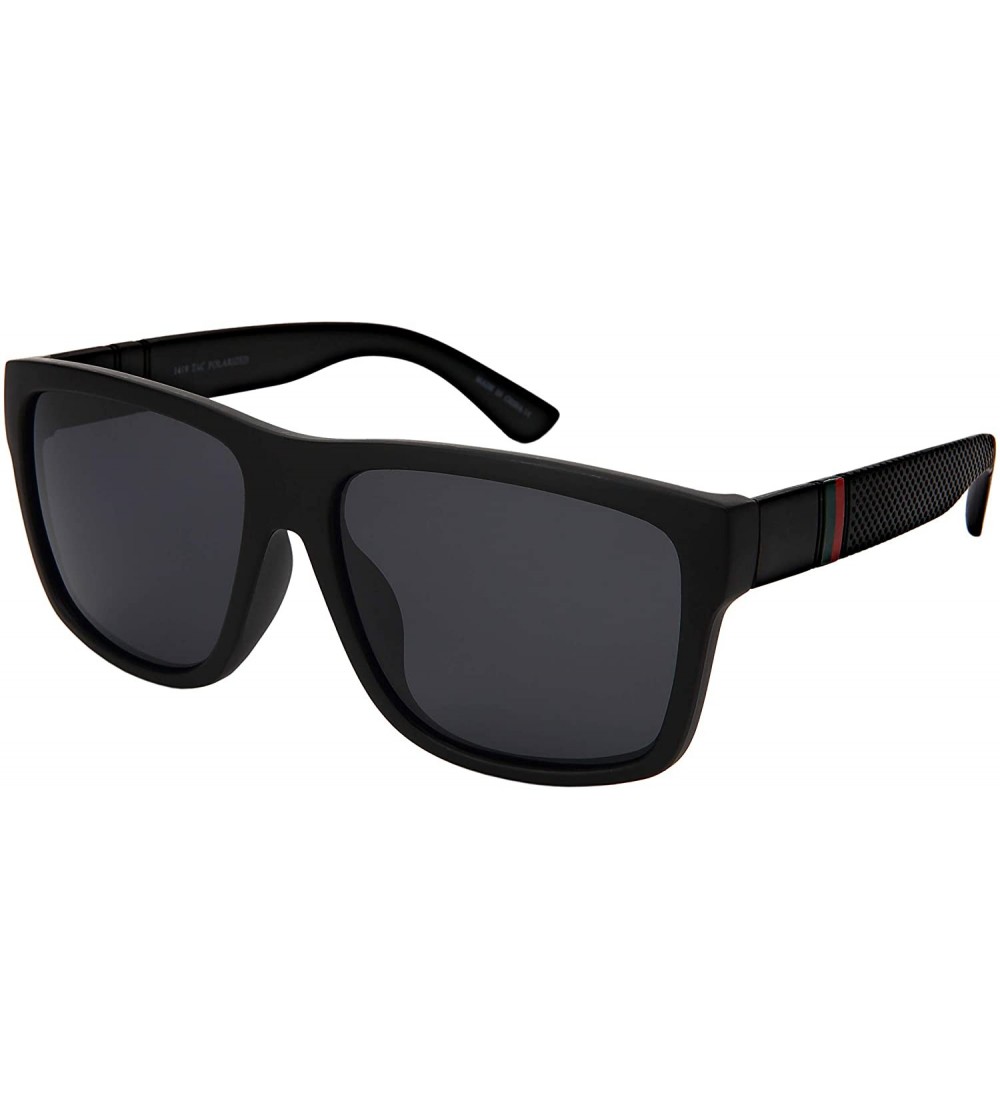 Square Men Retro 80s Square Sunglasses w/Polarized Driving Lens 1419-P - CY18O7Q2QMG $20.45