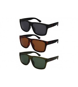 Square Men Retro 80s Square Sunglasses w/Polarized Driving Lens 1419-P - CY18O7Q2QMG $20.45