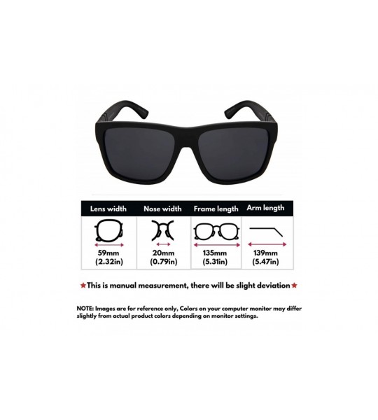 Square Men Retro 80s Square Sunglasses w/Polarized Driving Lens 1419-P - CY18O7Q2QMG $20.45