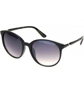 Butterfly Womens 90s Round Butterfly Plastic Gradient Lens Sunglasses - Black Gradient Black - CC18NUQQQTO $23.23