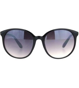 Butterfly Womens 90s Round Butterfly Plastic Gradient Lens Sunglasses - Black Gradient Black - CC18NUQQQTO $23.23