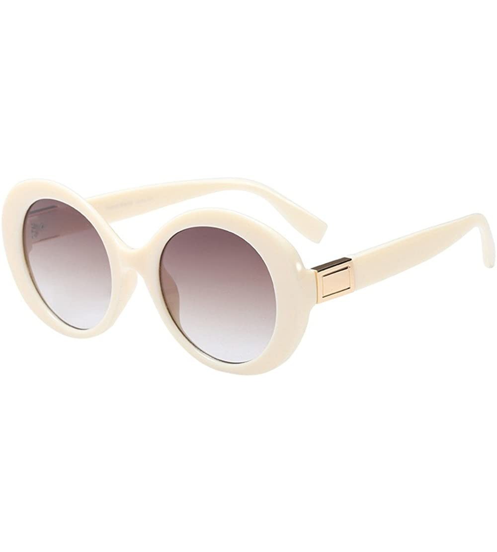 Rectangular Fashion Vintage Oval Shape Sunglasses-Retro Eyewear Fashion Ladies Man - F - CE18Q53ZWGA $18.35