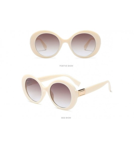 Rectangular Fashion Vintage Oval Shape Sunglasses-Retro Eyewear Fashion Ladies Man - F - CE18Q53ZWGA $18.35