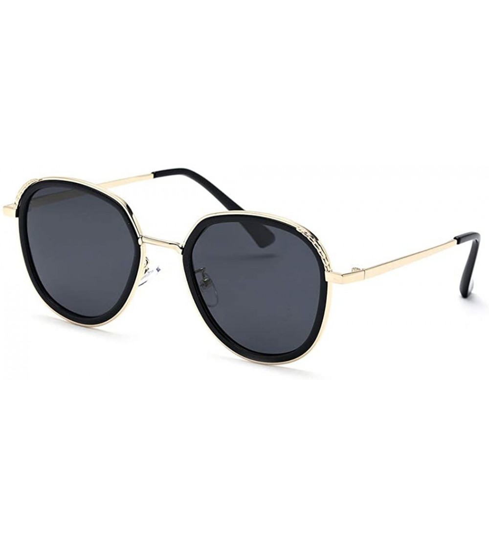 Aviator 2019 new metal sunglasses- women's fashion sunglasses - B - CL18SLT34KW $79.72