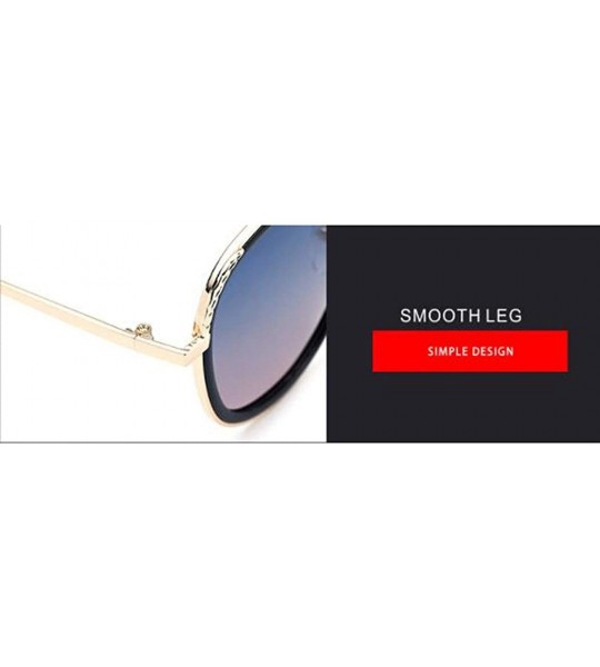 Aviator 2019 new metal sunglasses- women's fashion sunglasses - B - CL18SLT34KW $79.72