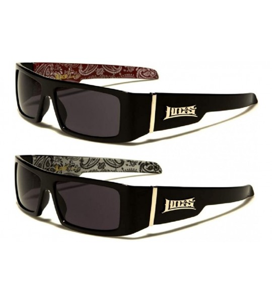 Wrap Gangsta Sunglasses Various Combos 58 Style - 2 Pack Red Bandana and White Bandana - CI199LY8WOD $39.58