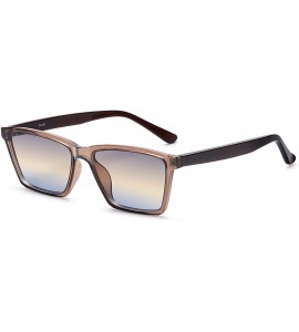 Cat Eye NEW STADNING 6027 square cat eye women's Sunglasses for women - Brown - C81999RGXHM $33.39