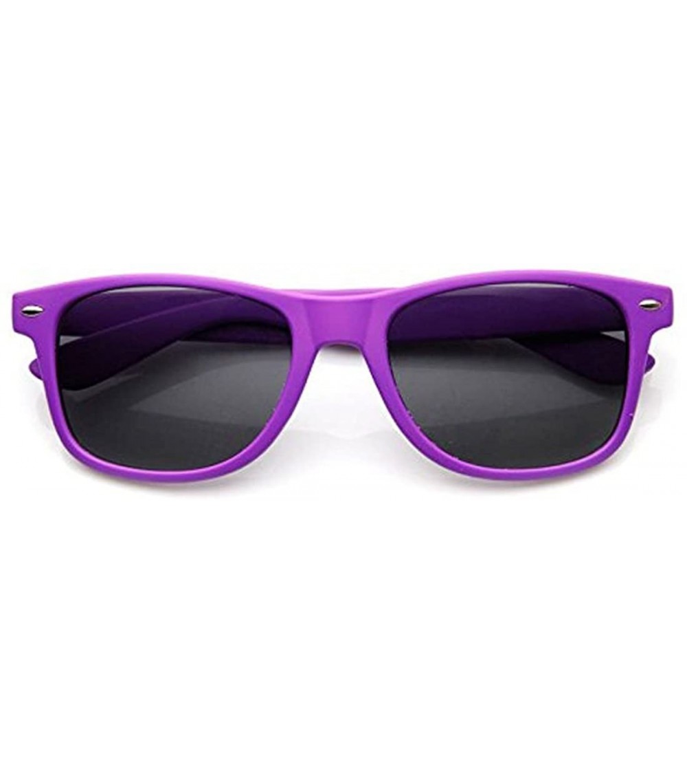 Wayfarer Wayfarer Aviator Style Sunglasses Retro Fashion Shades UV400 - Purple - CC12I2VO6NH $17.01