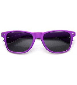 Wayfarer Wayfarer Aviator Style Sunglasses Retro Fashion Shades UV400 - Purple - CC12I2VO6NH $17.01