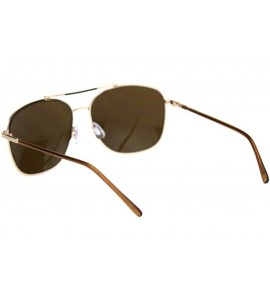 Square Womens Fashion Sunglasses Chic Designer Style Square Shades UV 400 - Gold (Brown) - C318WU0D5C8 $20.64