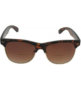 Wayfarer Big Retro Frame Bifocal Sunglass For Men B38 - Tortoise Frame Brown Lenses - CG18KXHLO25 $29.82