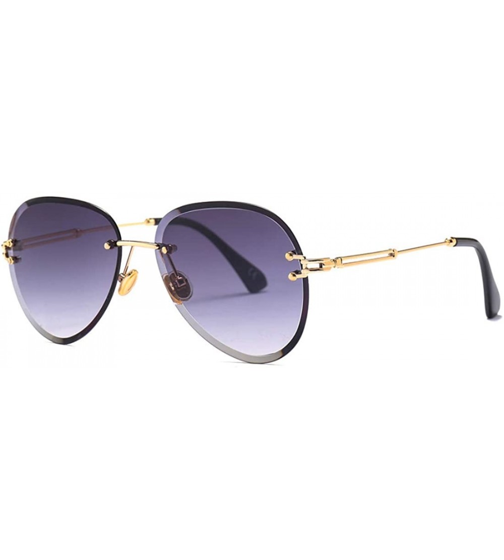 Round Fashion Men's and Women's Round Resin Lenses Oversized Sunglasses UV400 - Gray - CD18N00W27G $23.44