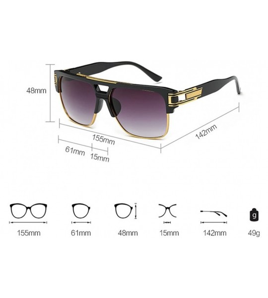 Square Square Semi Rimless UV400 Shades Full Glare Eye Protect Unisex Sunglasses - Transparent - CL18CXDS44I $31.18