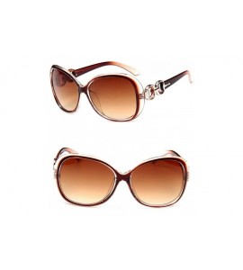 Oversized 2019 Oversized Gradient Ladies Sunglasses Women Brand Designer Classic Sun Glasses Vintage - Tea - CZ18W78IO6O $19.20