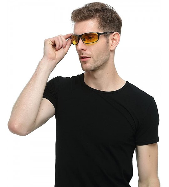 Oval Night Driving Glasses-Night Vision HD Glasses for Driving Polarized Driving Glasses for Men and Women - C618ZGNNWQH $48.82