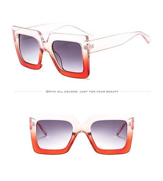 Oval Oversized Fashion Sunglasses for Women Designer Style - B - CC195WOHOZS $16.66